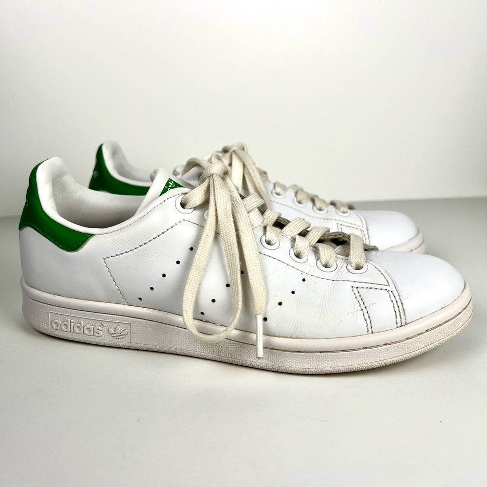 Adidas Stan Smith women’s sz. 6-1/2 cloud white w/green